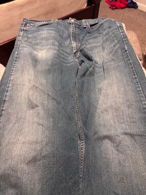 Levi's 505 Classic Men's Light Blue Washed Relaxed Jeans 38 x 34